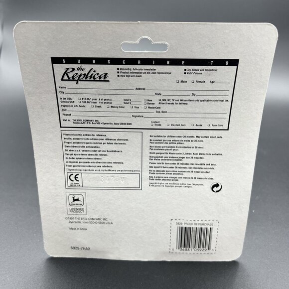 1996 Ertl  John Deere 6400 Tractor With Loader  #5929 1:64 - Picture 6 of 10